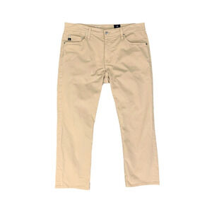 Adriano Goldschmied Pants Mens 33 Beige The Everett Slim Straight Cropped *READ